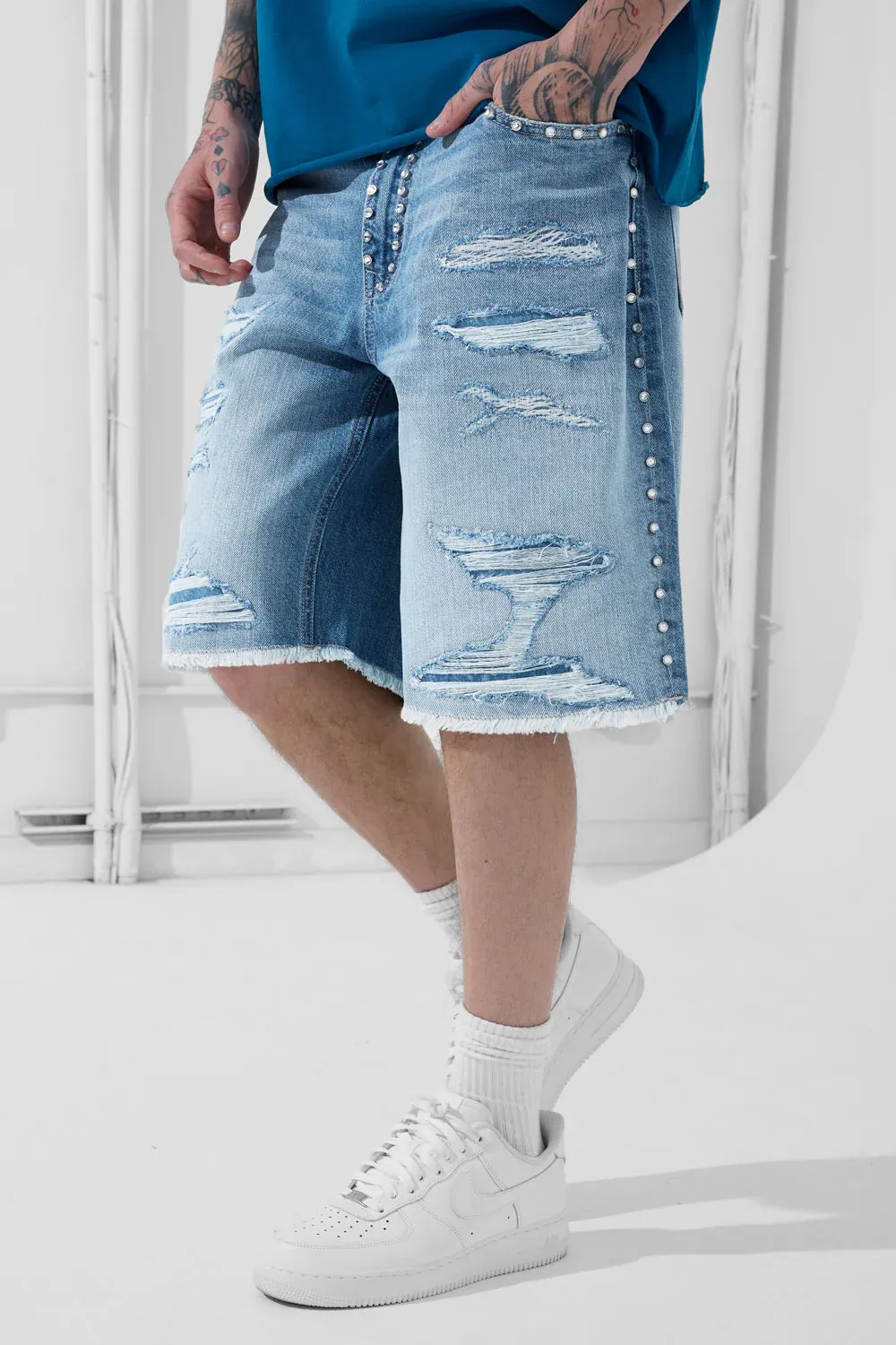 Heavy Metal Denim Shorts - Arctic Wash
