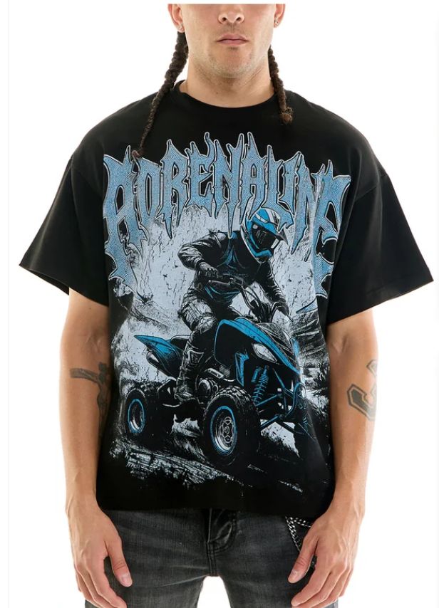 KNT130 BLACK - ADRENALINE T SHIRT TOP