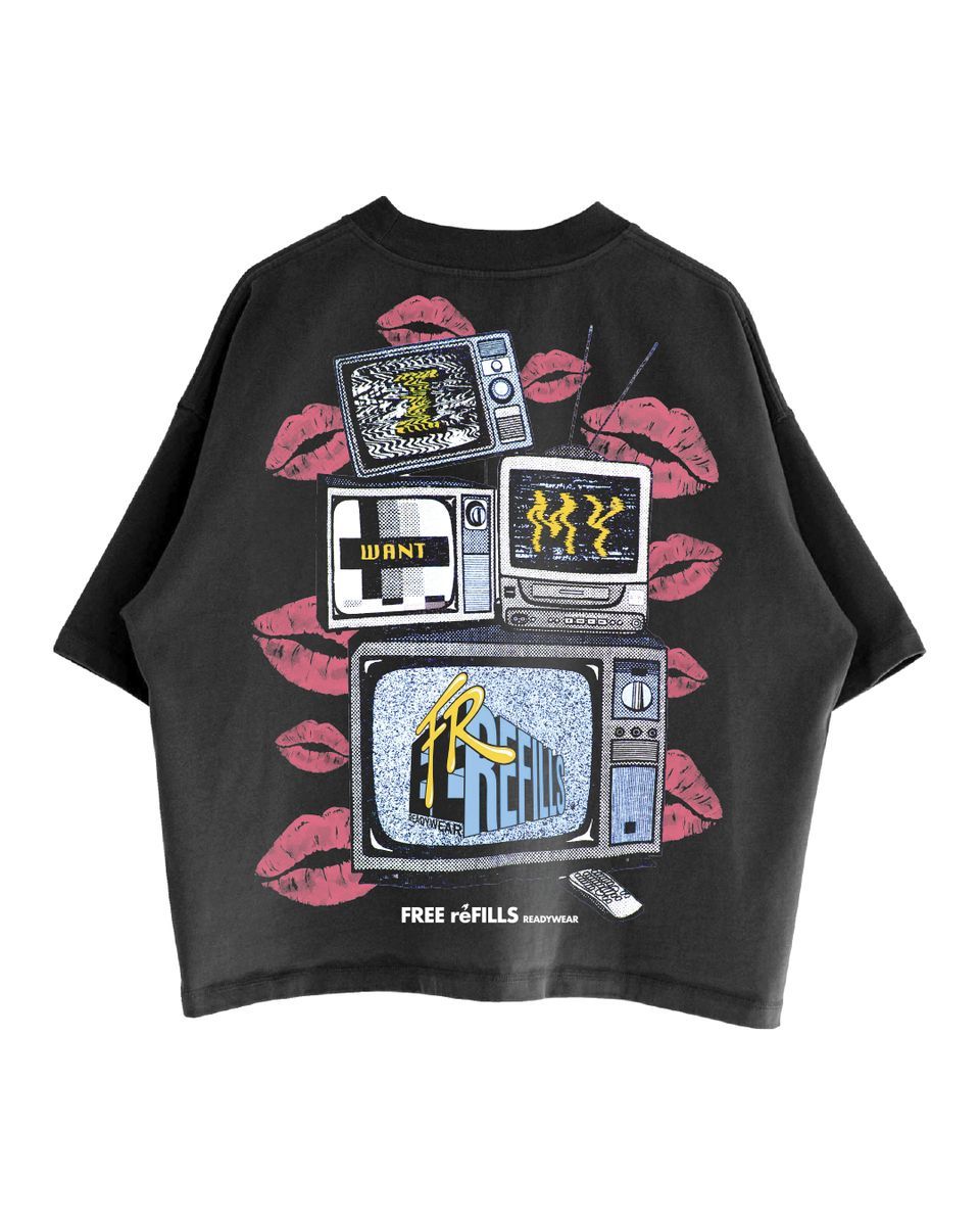 FR TV TEE - BLACK