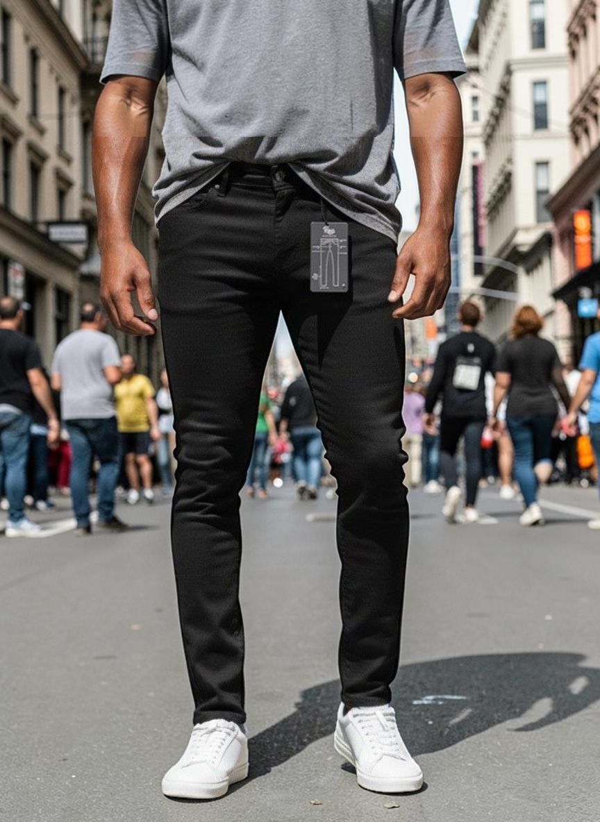 SEAN FIT CLEAN JEANS - JET BLACK