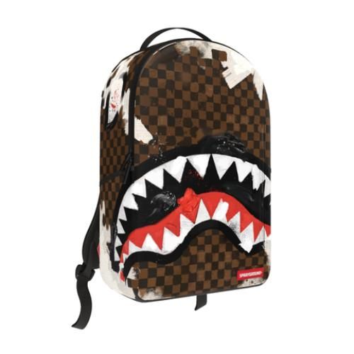 SHARKS IN PARIS COTTON CANVAS PAINTED BACKPACK