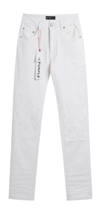PURPLE WHITE JEANS
