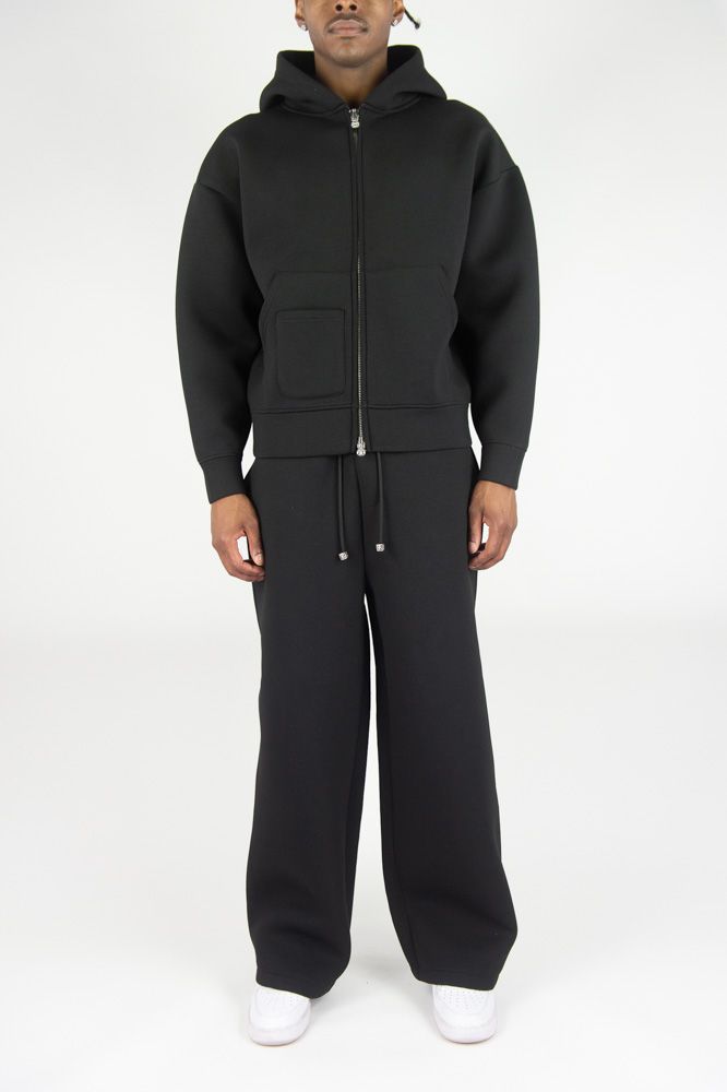 NEOPRENE HOODIE SET - BLACK