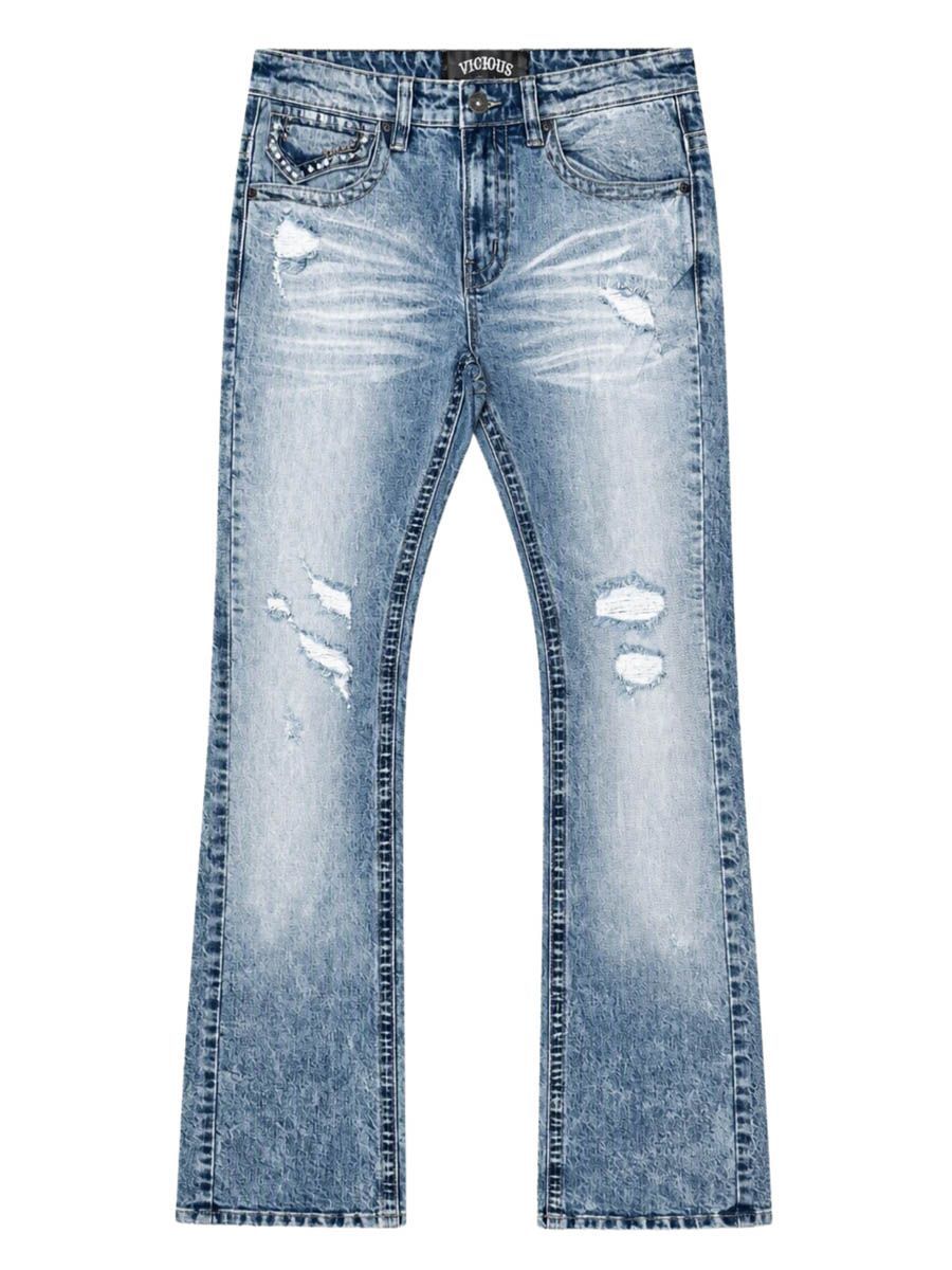 Vicious premium denim with artwork backpockets