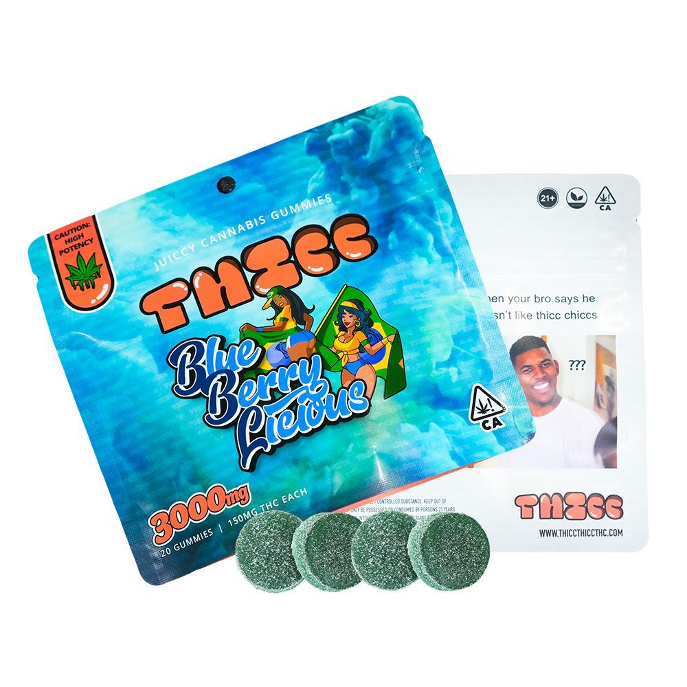 3000mg Thicc Gummies Blueberry