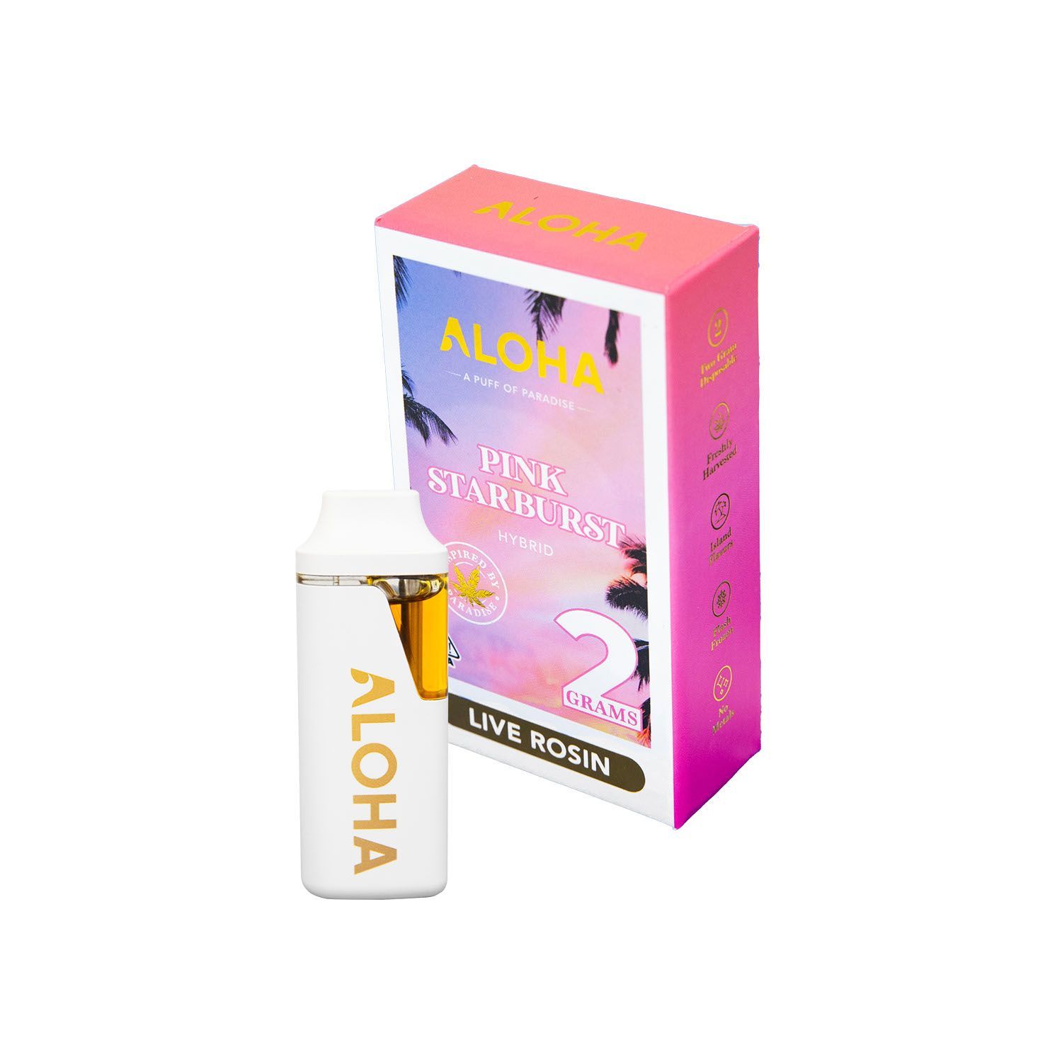 Aloha 2G Live Rosin Disposable Pink Statburst