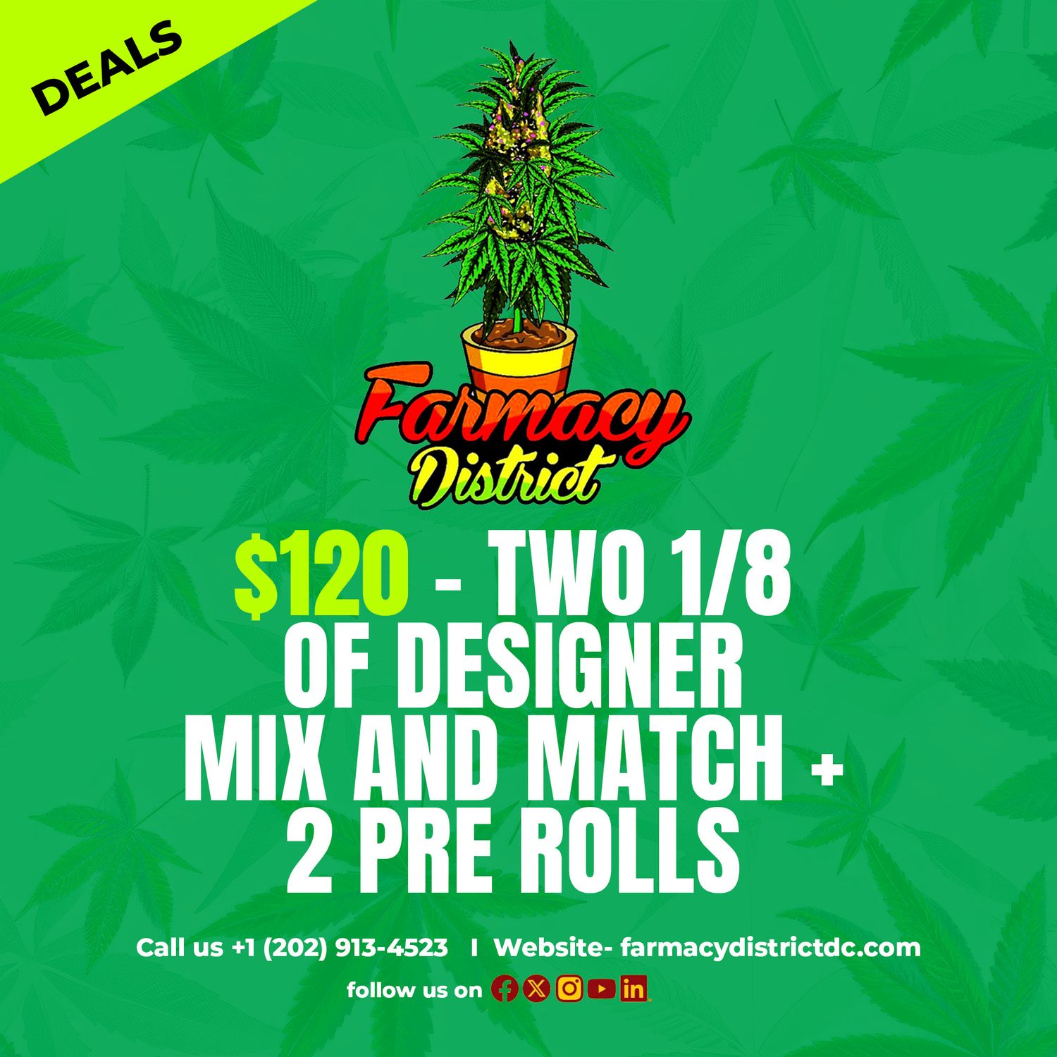 TWO 1/8 OF DESIGNER MIX AND MATCH + 2 PRE ROLLS