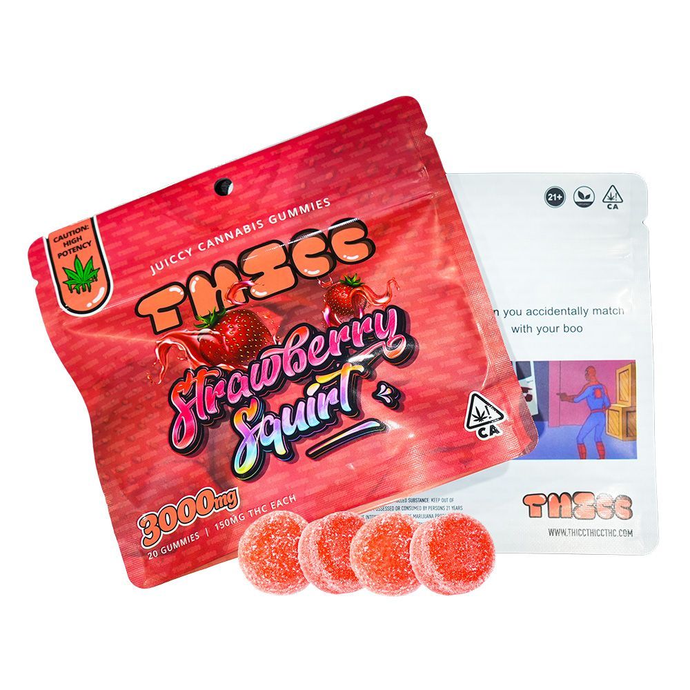 3000mg Thicc Gummies Strawberry Squirt