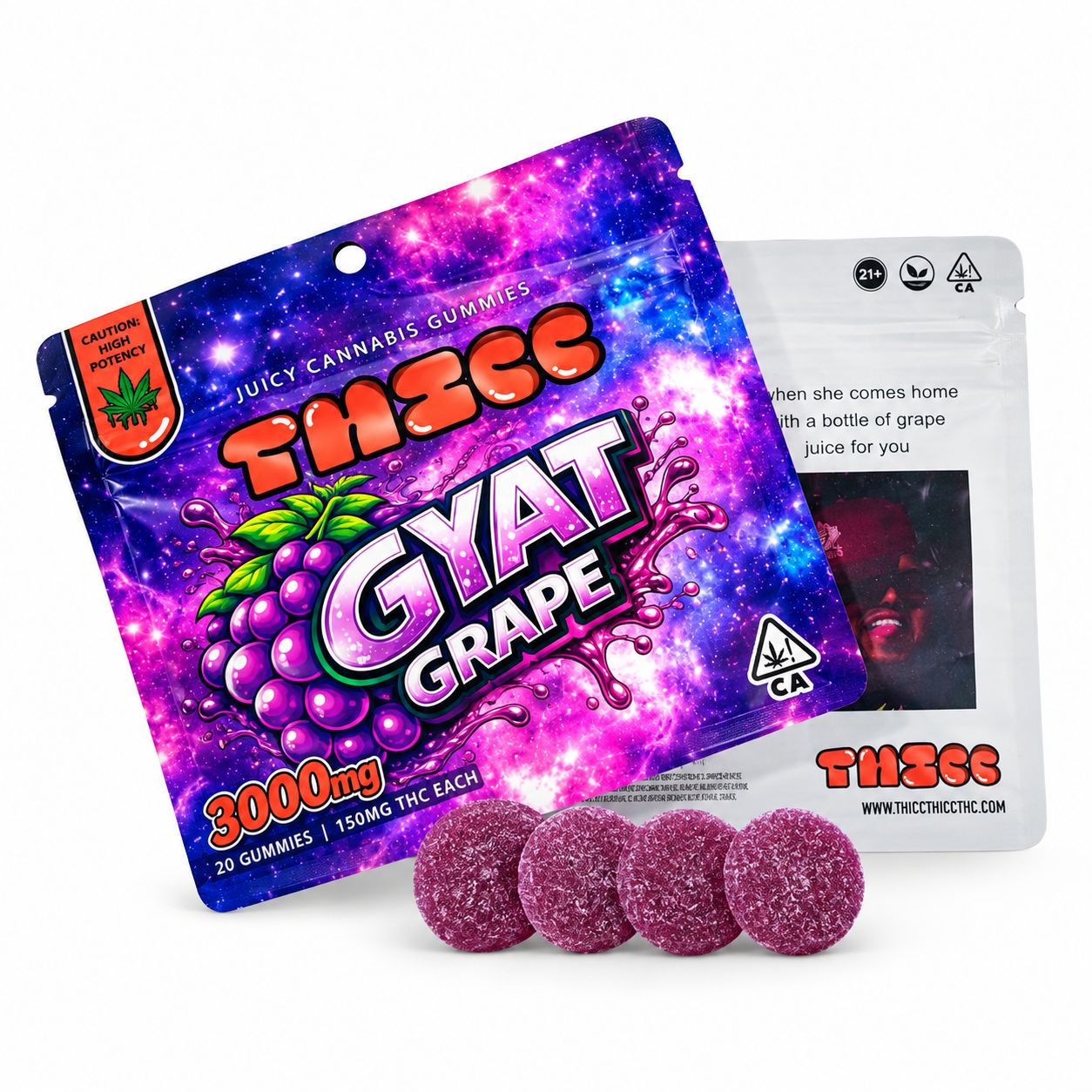 3000mg Thicc Gummies GYAT Grape
