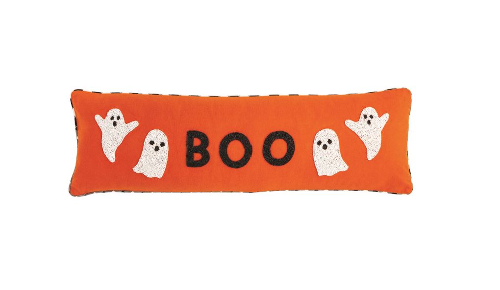 Boo Long Beaded Pillow