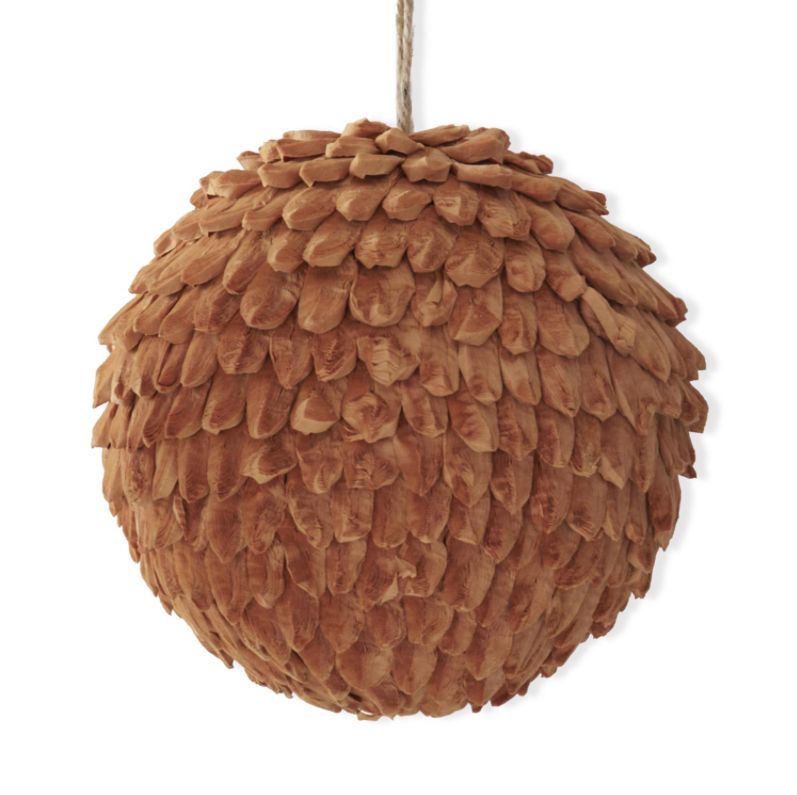 7.5" Orange Petal Leaf Ornament