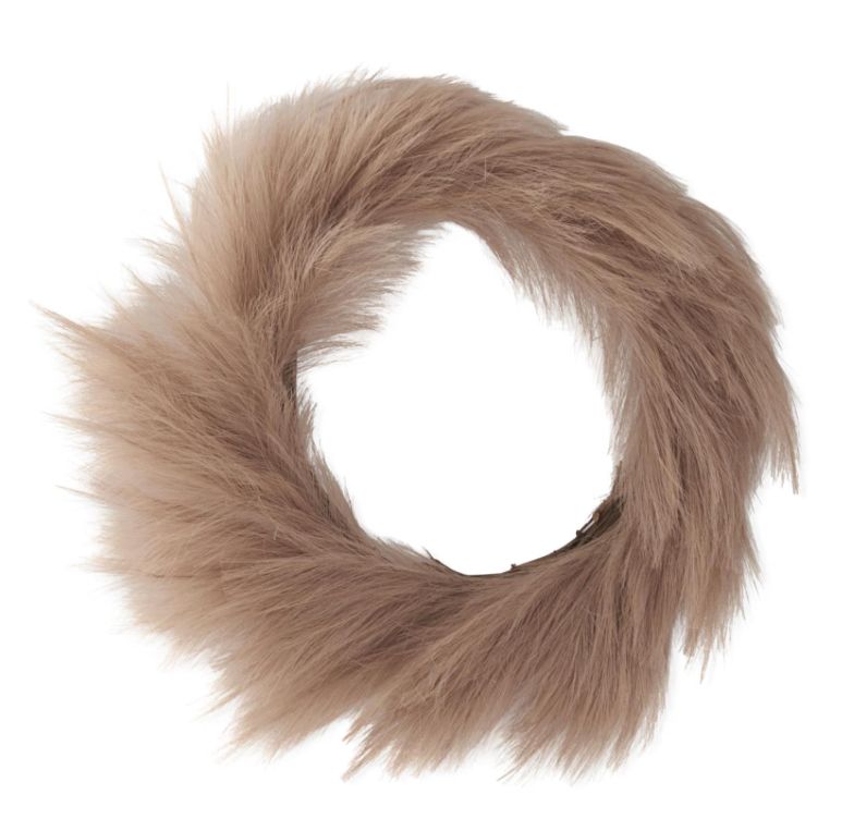 24" Light Brown Pampas Wreath