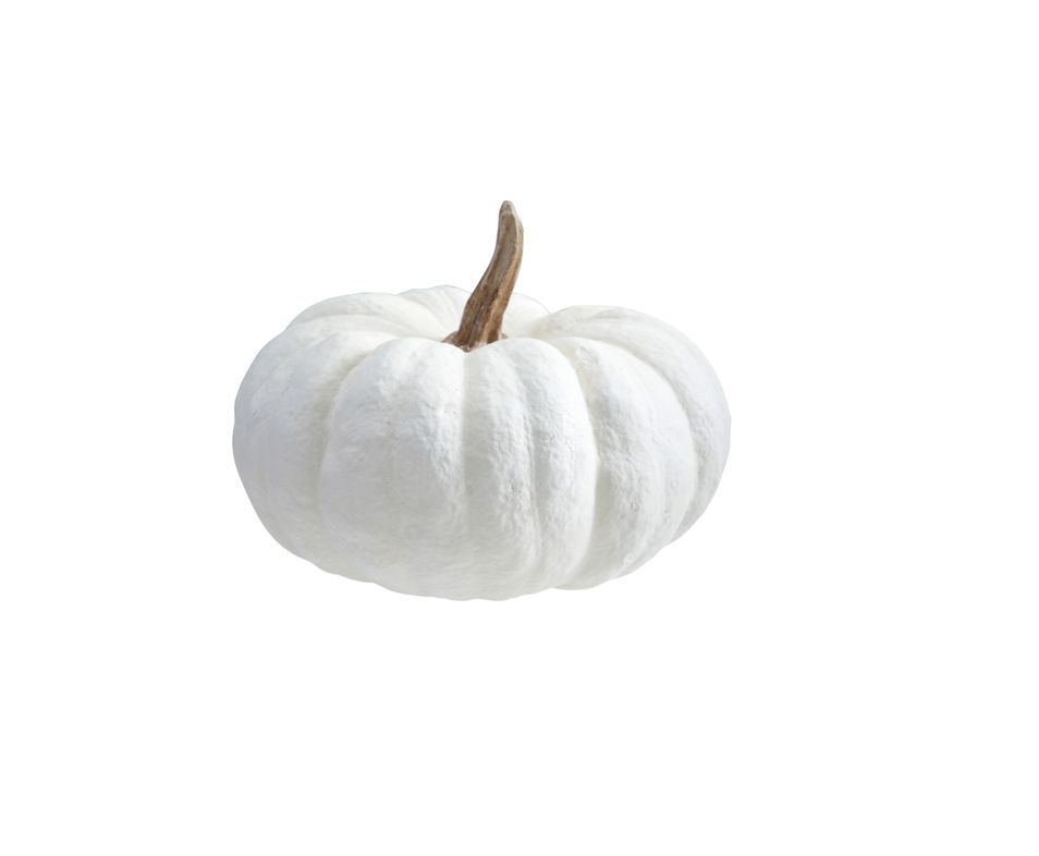 White Resin Pumpkin Large