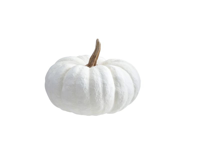 White Resin Pumpkin Large