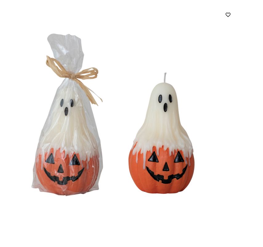 Pumpkin Ghost Candle