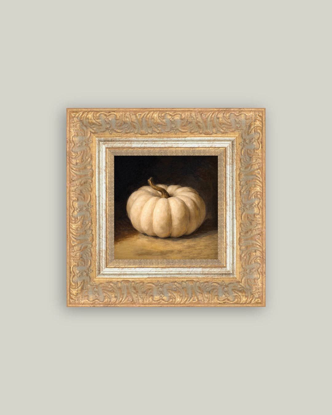 White Pumpkin Art, Size: 8x8