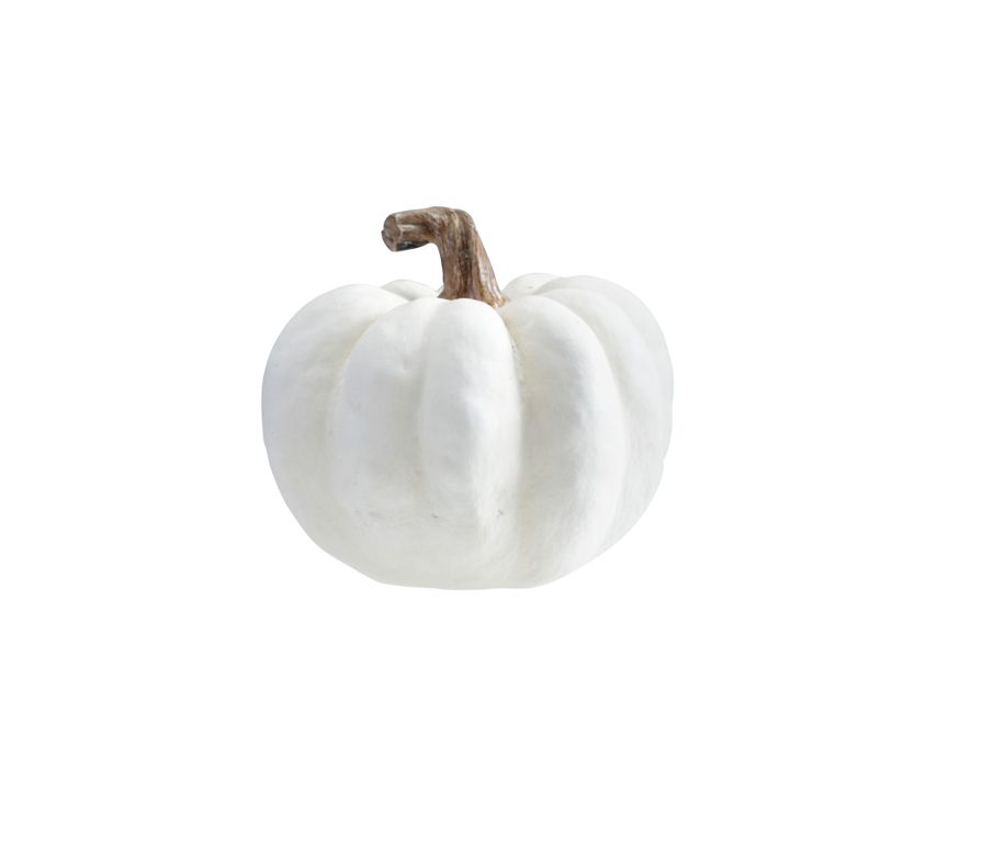 White  Resin Pumpkin Small
