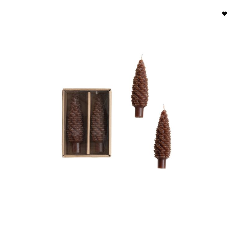 Pinecone Candle Set