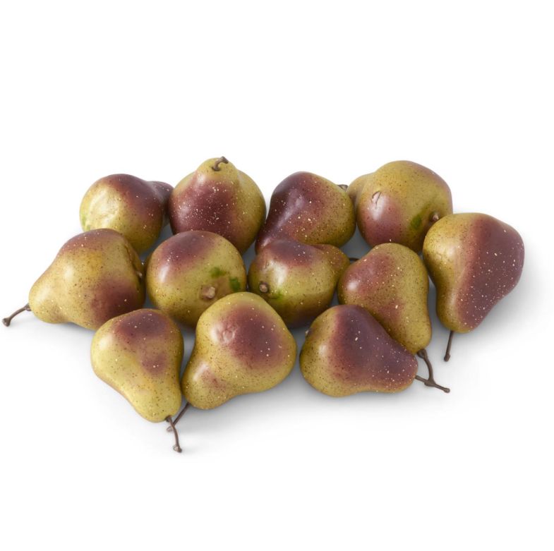 Bag of 12, 3"  Burgundy &amp; Green Pears
