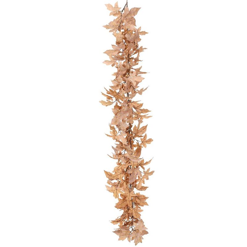 6' Maple Leaf Garland  Tan