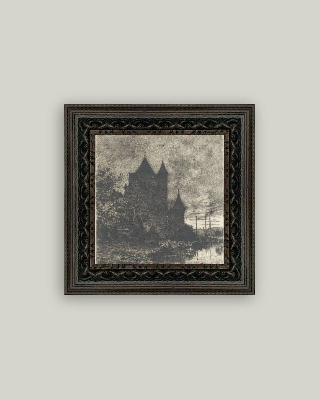 Haunted Chateau Art, Frame Size: 6x6
