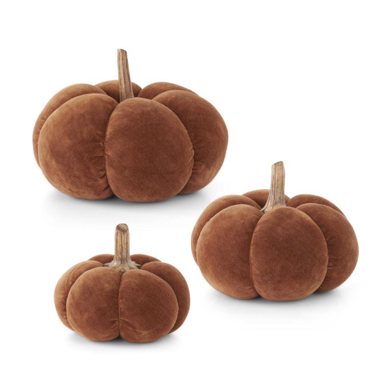 Brown Velvet Pumpkin