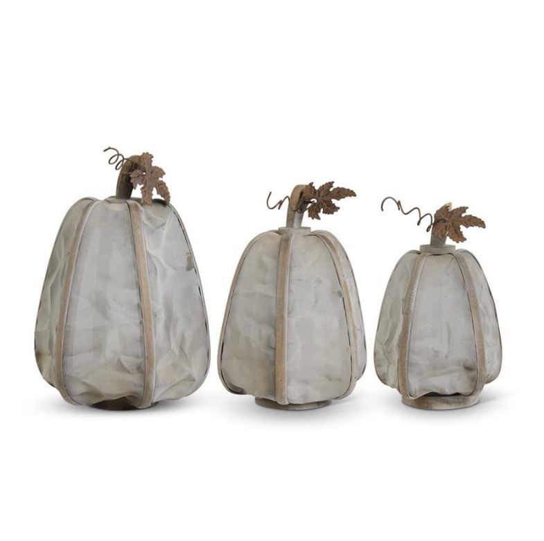 Grey Mesh Pumpkin