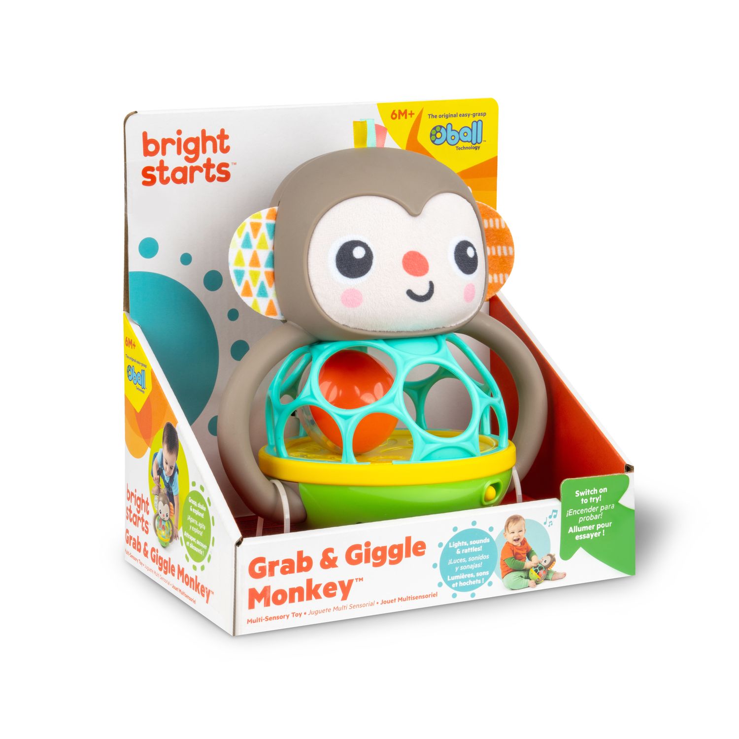 018148 BS GRAB &amp; GIGGLE MONKEY™ MULTI-SENSORY TOY