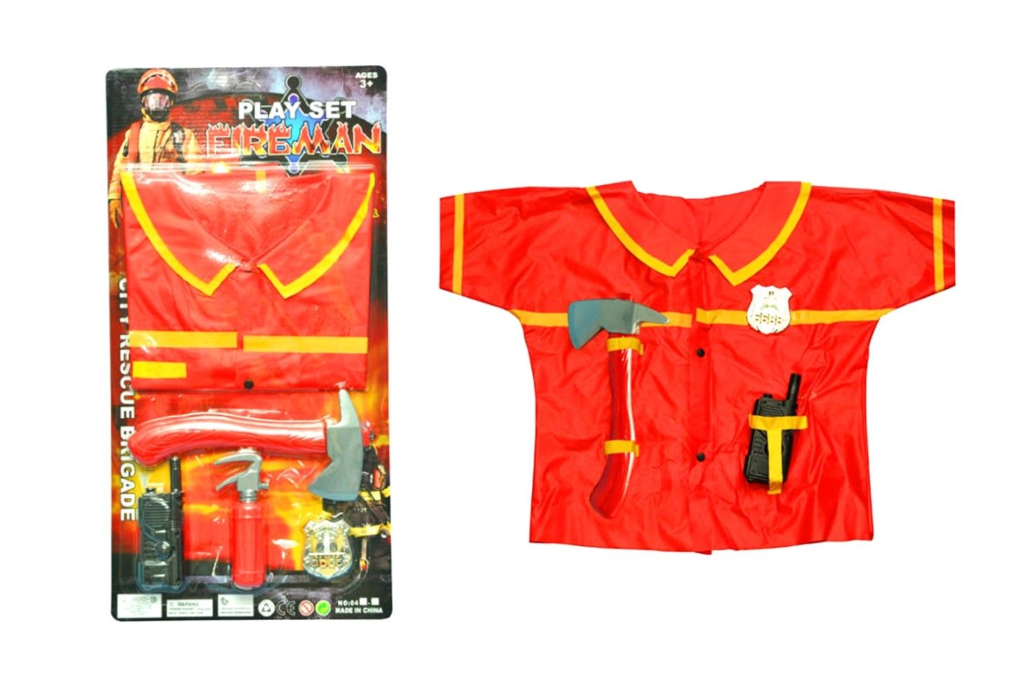 016353 FIREMAN DRESS UP PLAYSET ON CARD