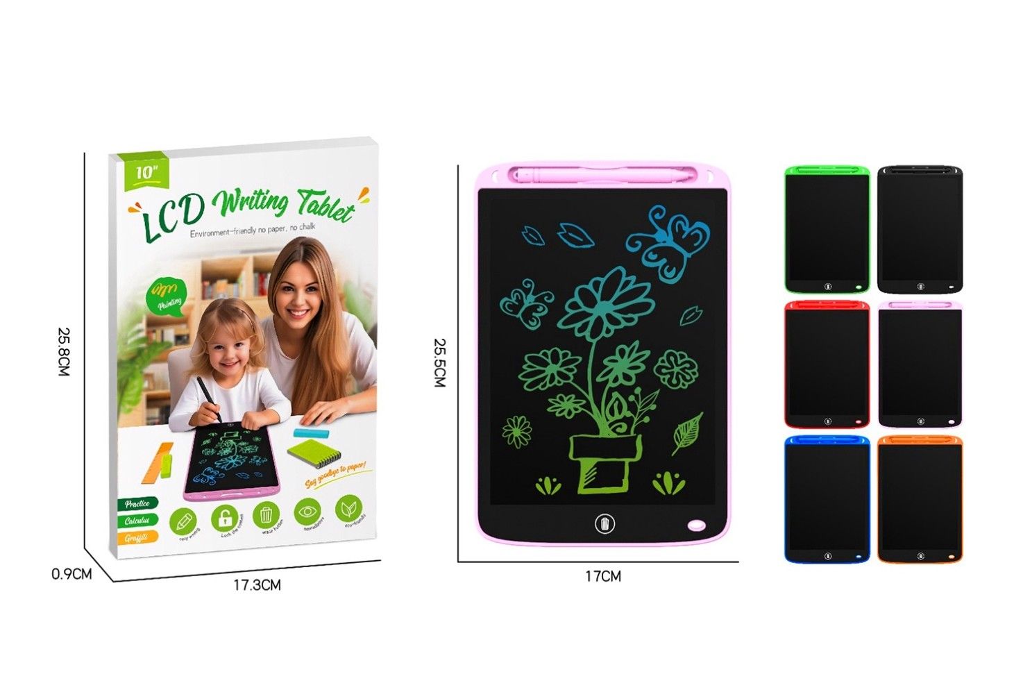 018873 10.5INCH LCD COLORFUL WRITING BOARD IN P/B