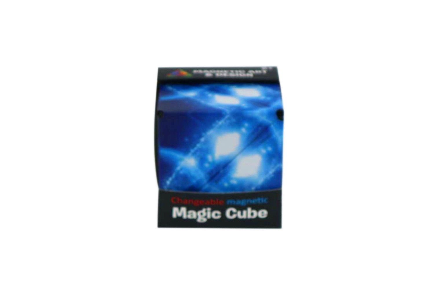018848 MAGNETIC PUZZLE CUBE IN OPEN BOX STARS PATTERN