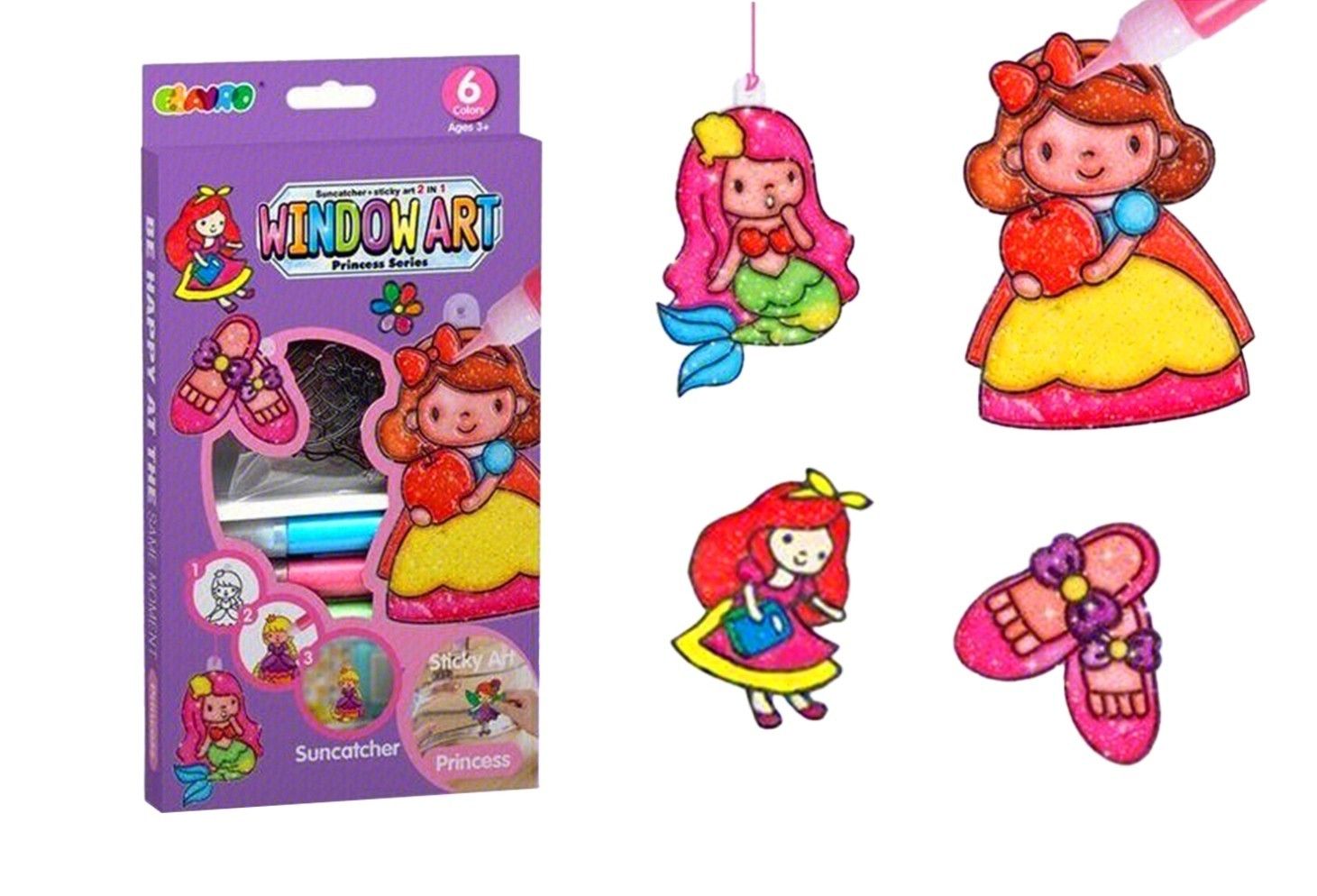018886 WINDOW ART SET IN WINDOW BOX PRINCESS