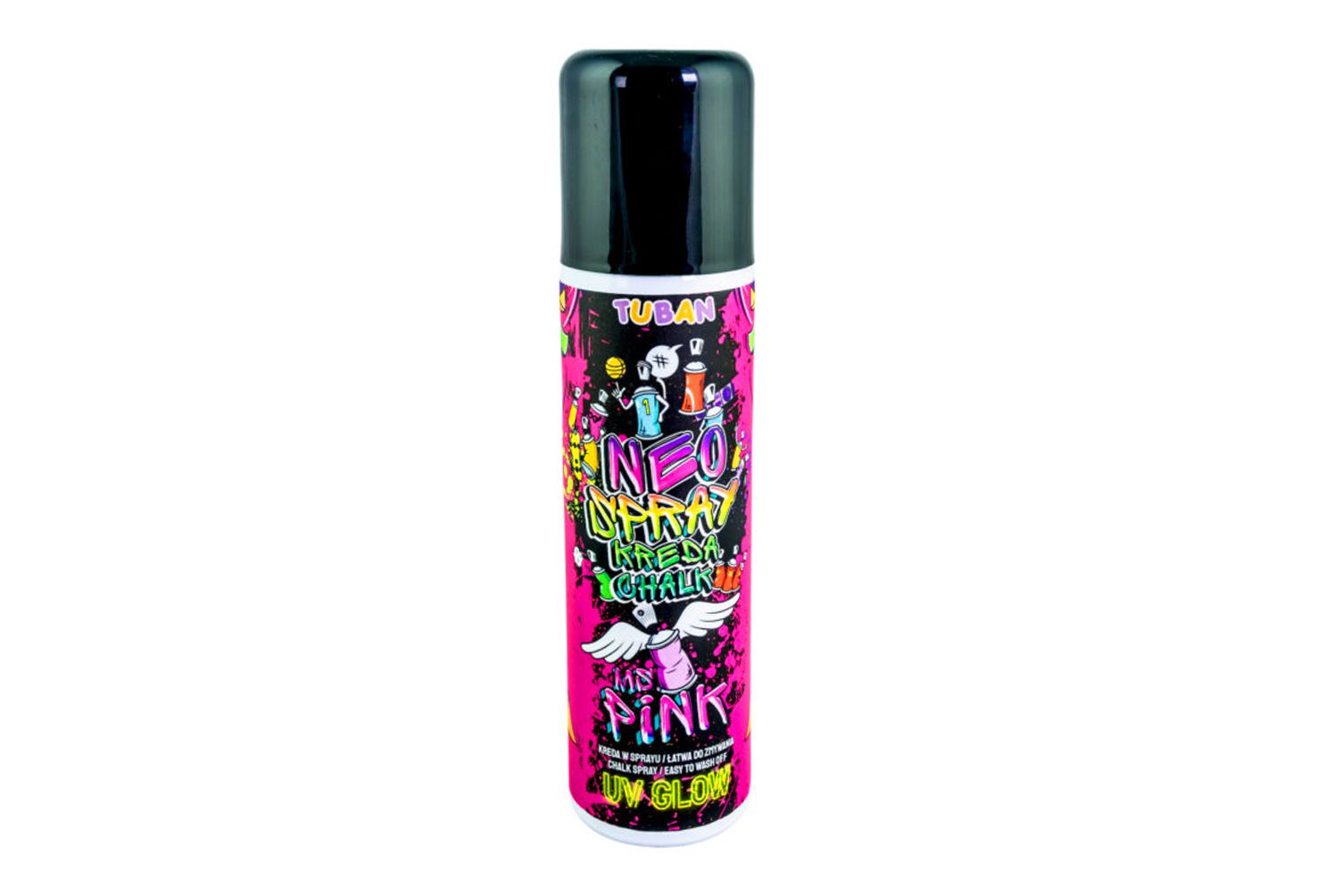 018565 TUBAN NEO CHALK SPRAY PINK 150 ML 16 IN DISPLAY