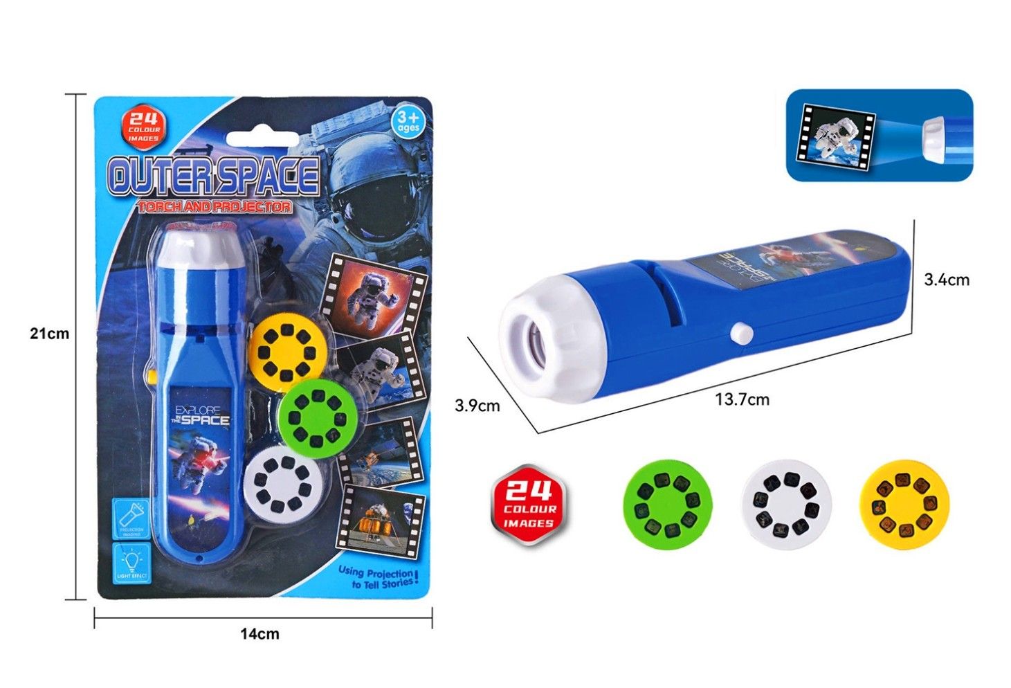 018669 PROJECTOR TORCH ON CARD SPACE