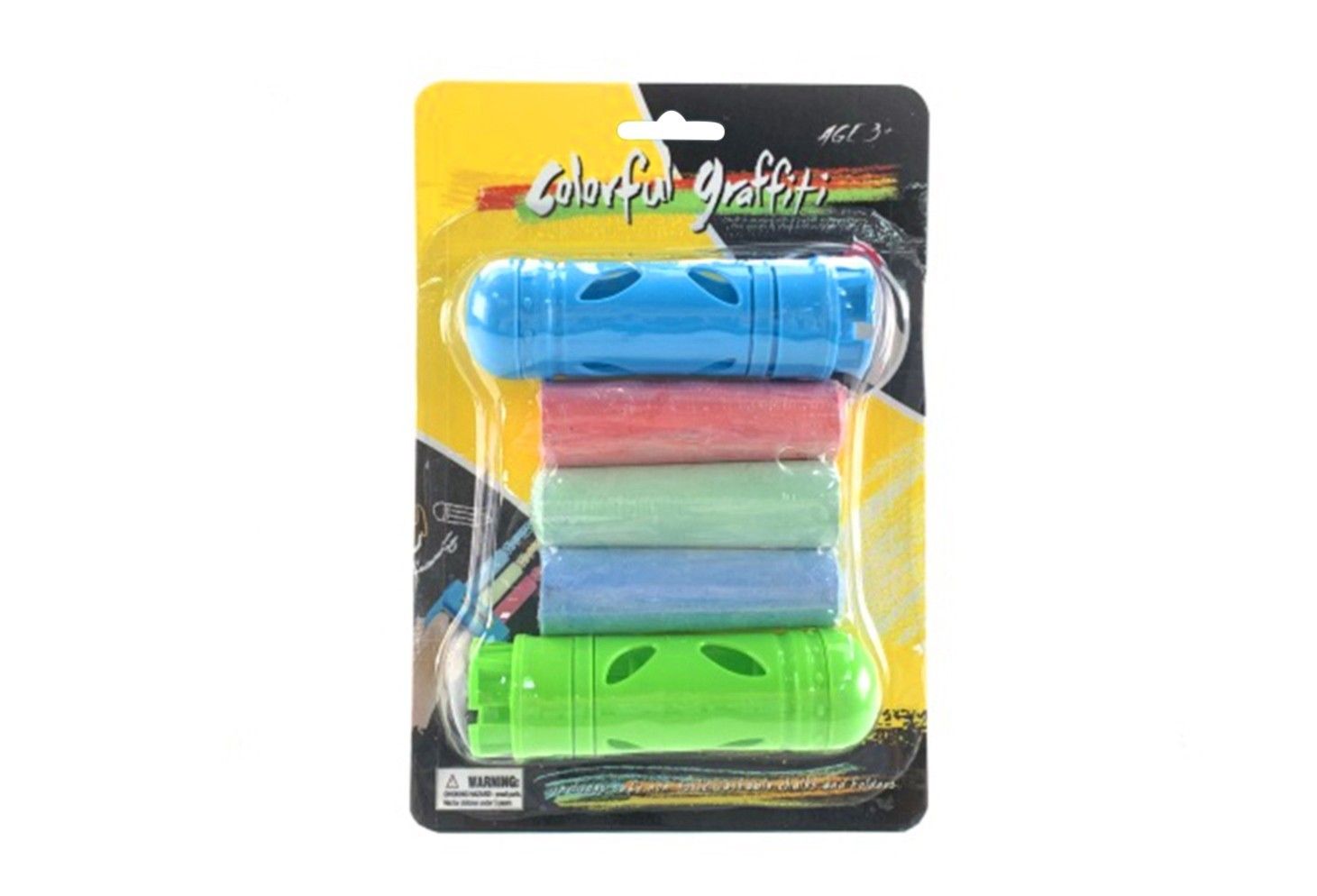 016560 COLOURFUL GRAFFTI CHALK SET 5 PCE
