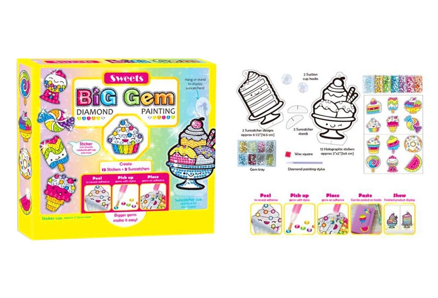 018889 BIG GEM ART SET IN PRINTED BOX SWEETS