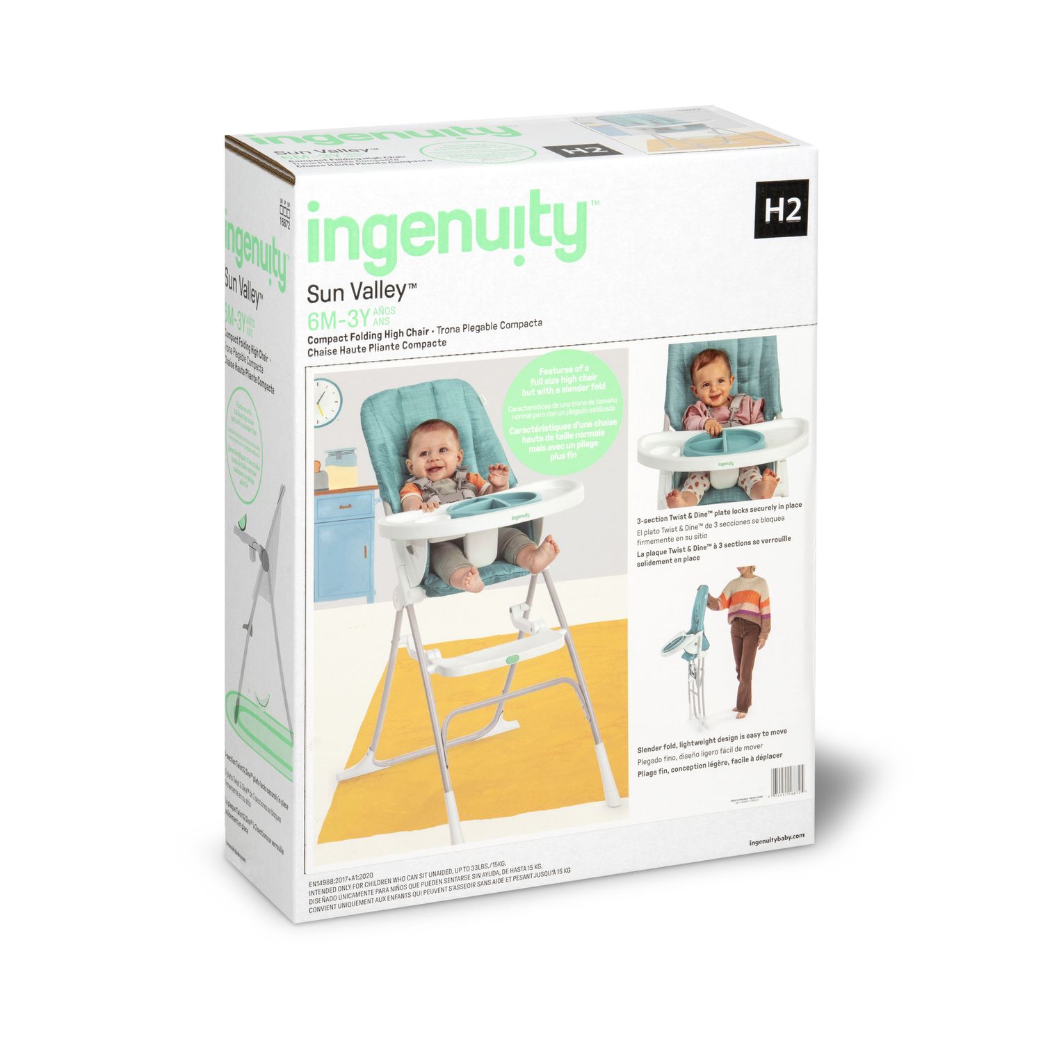 018157 ING SUN VALLEY™ COMPACT HIGHCHAIR - TEAL