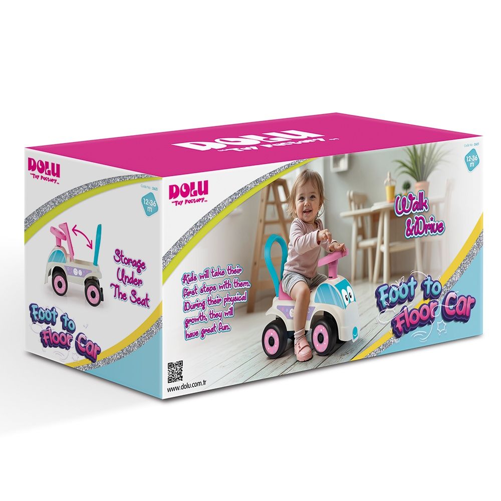 019881 DOLU FOOT TO FLOOR CAR- WHITE