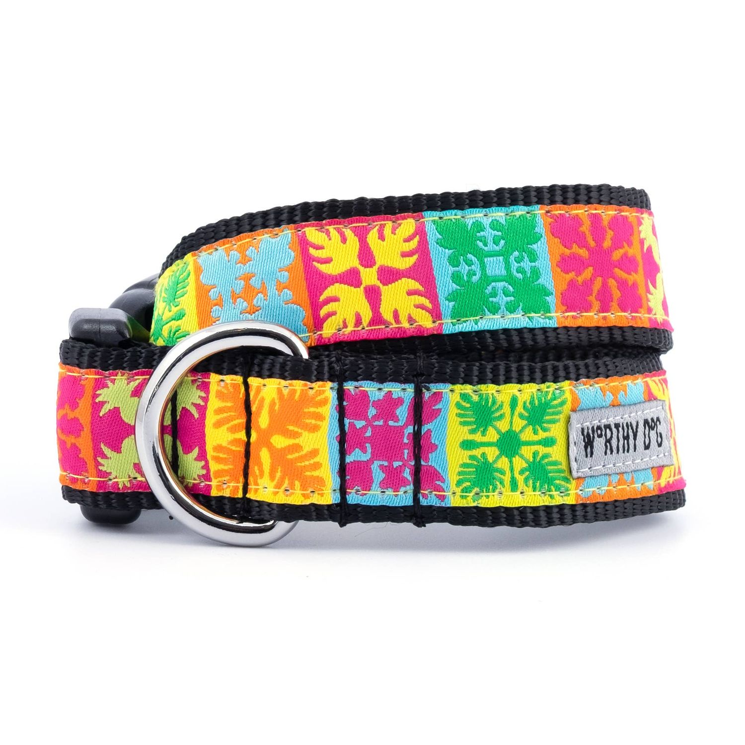 Hawaiian Patchwork Collar: Multicolored / Medium