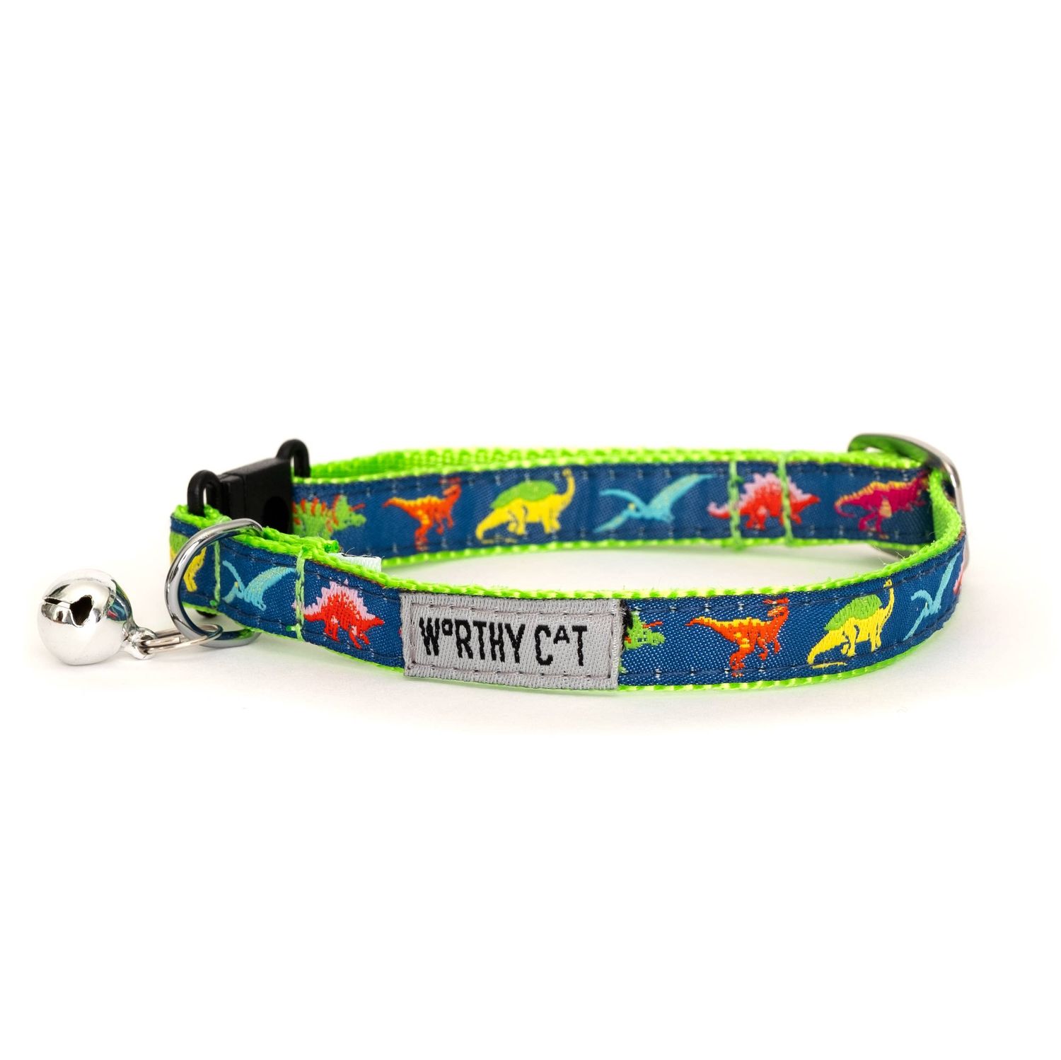 Dino Cat Collar: Navy / One Size Fits Most