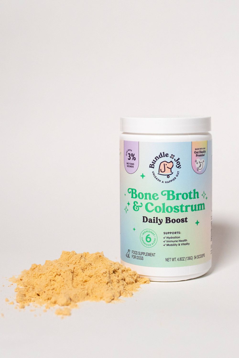 Bone Broth &amp; Colostrum Daily Boost Powder | Gut Health