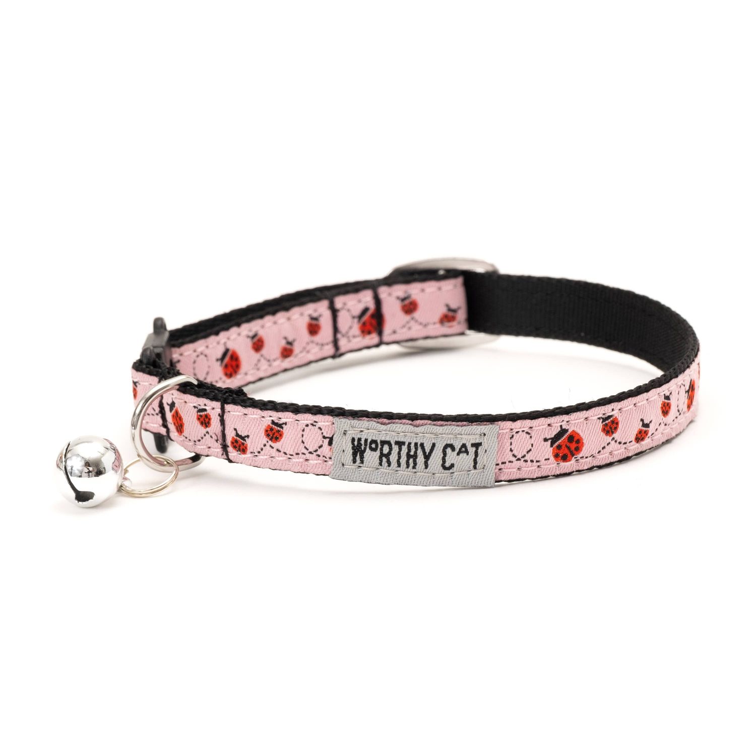Ladybug Cat Collar: Pink / One Size Fits Most