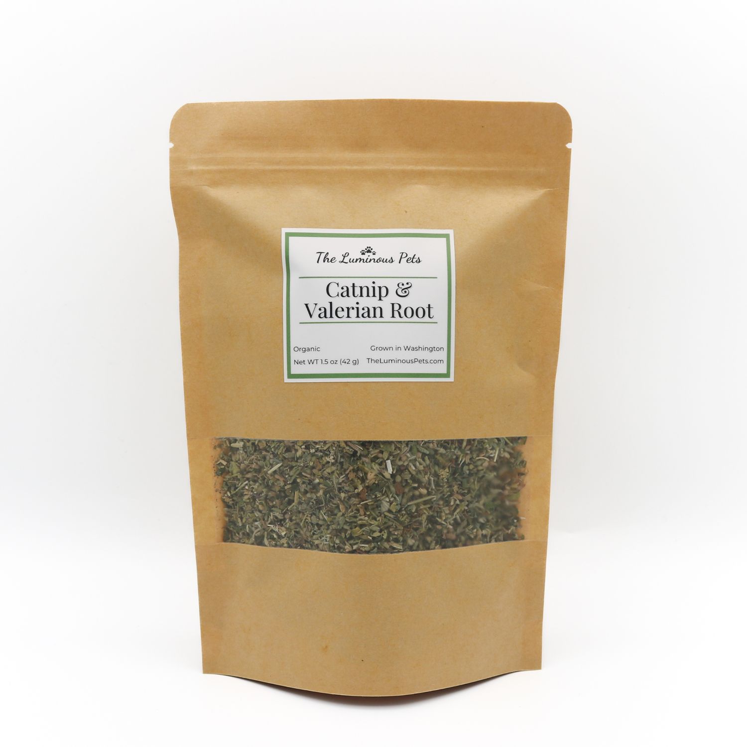 Organic Catnip and Valerian Root Blend | Catnip Loose Leaf: 1.5 Ounce Blend (Kraft Bag)