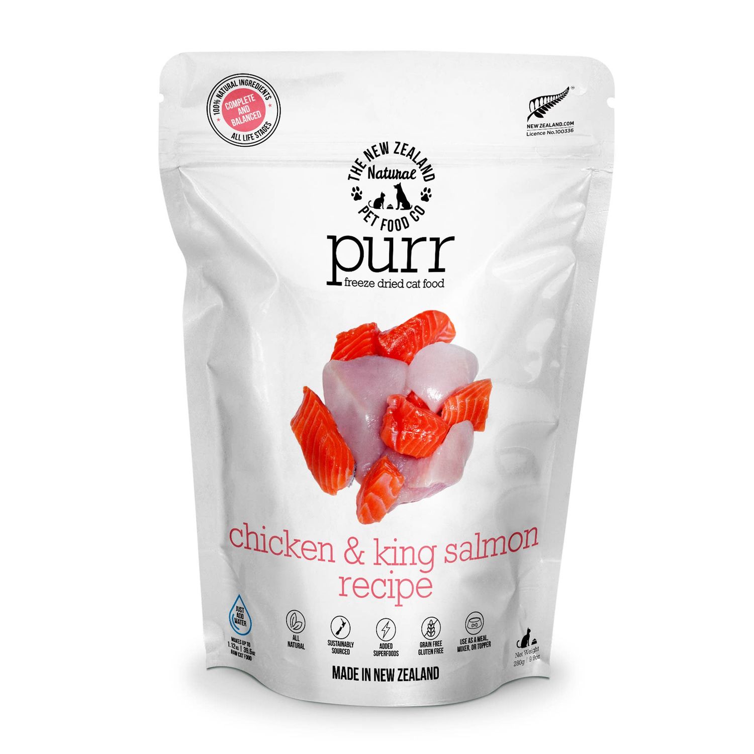 PURR Chicken &amp; King Salmon Freeze Dried Cat Food1.76oz|9.9oz: 9.9oz