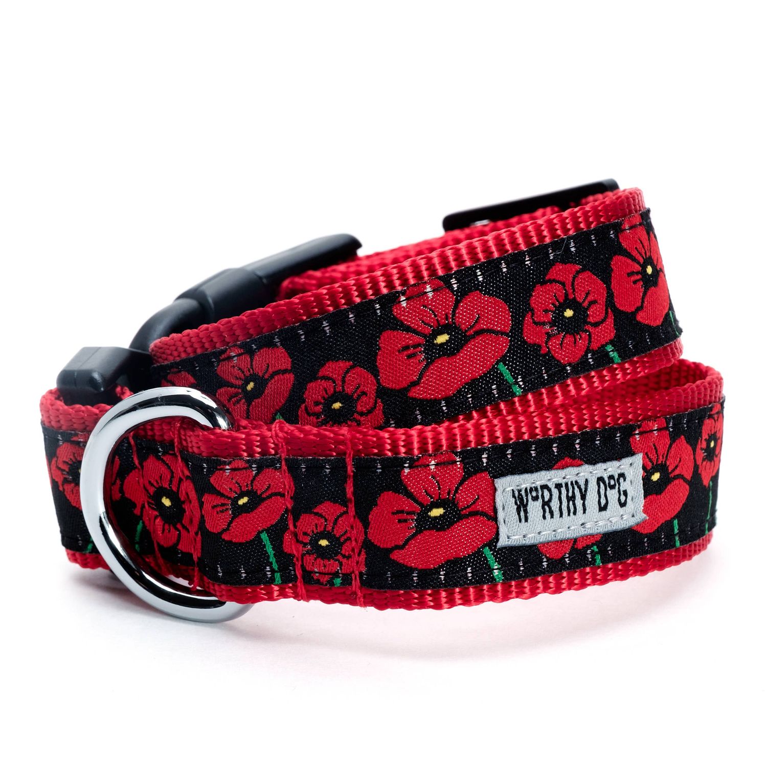 Poppies Collar: Black / Medium