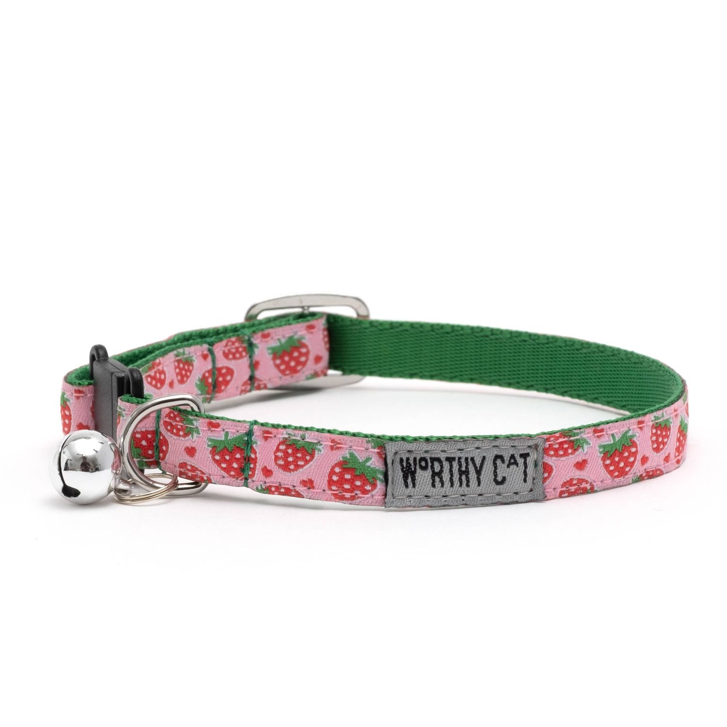 Strawberries Cat Collar: Pink / One Size Fits Most