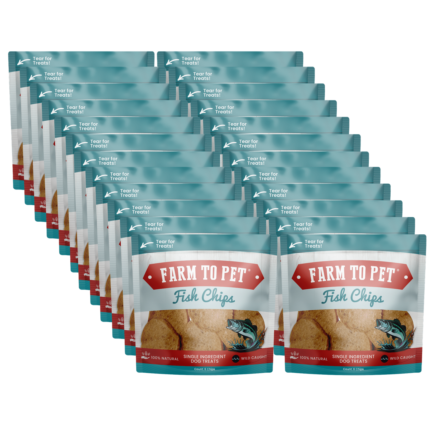 Fish Chips Healthy Dog Snack Pack Bundle (24 pack)