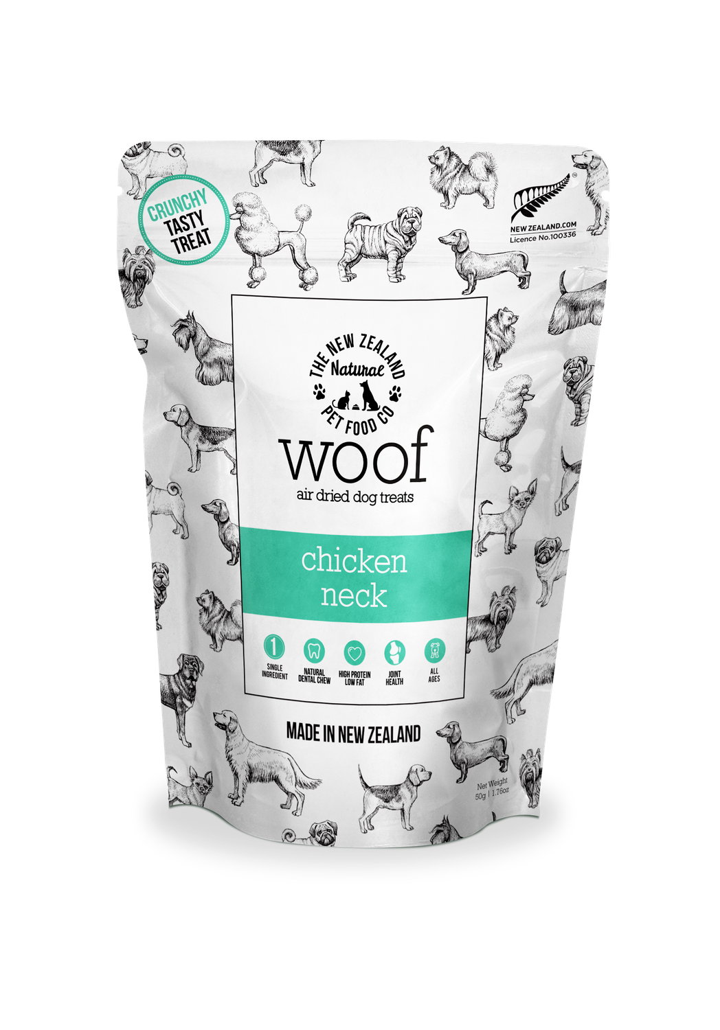 WOOF Chicken Neck Air Dried Treat 1.76oz