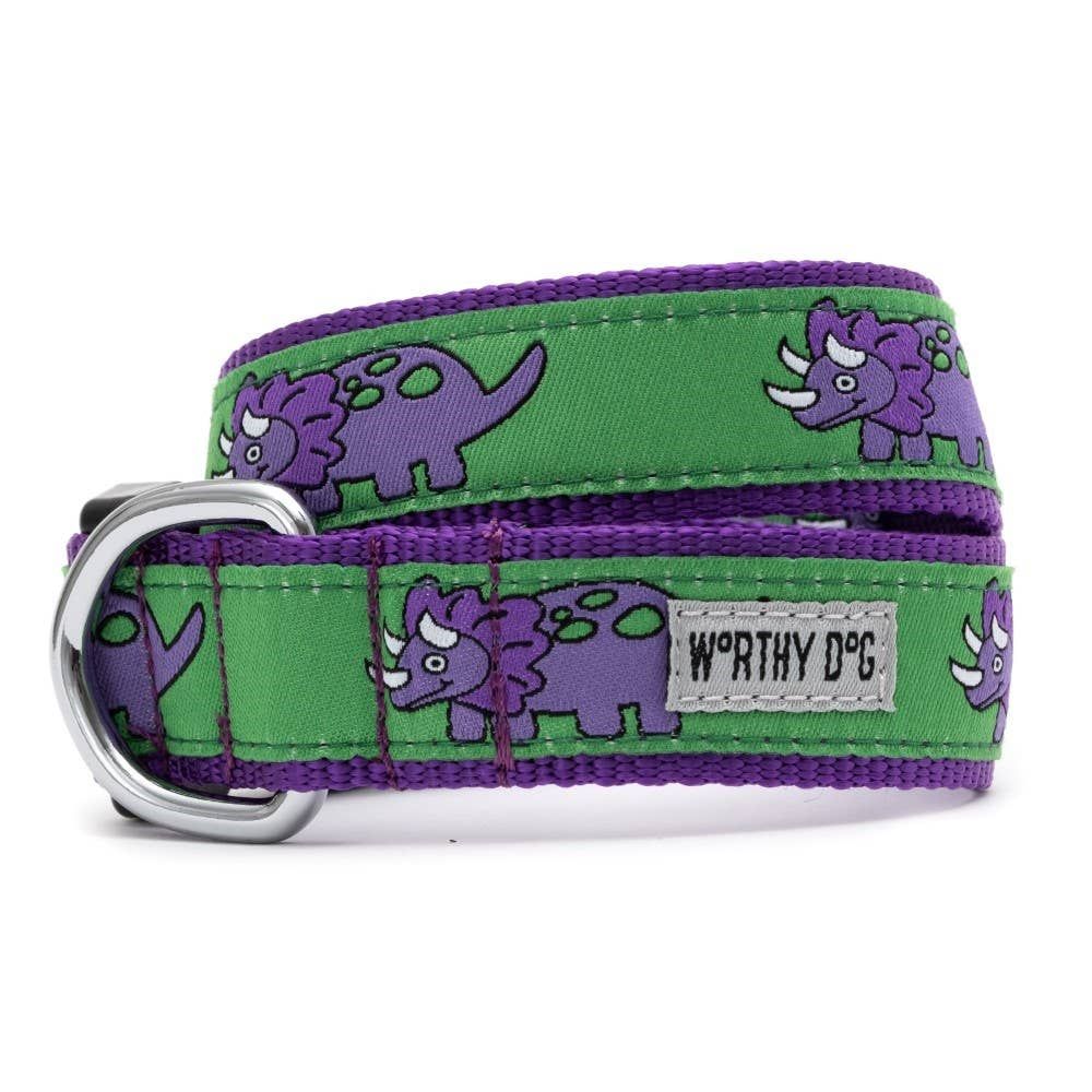 Triceratops Collar: Green / Large