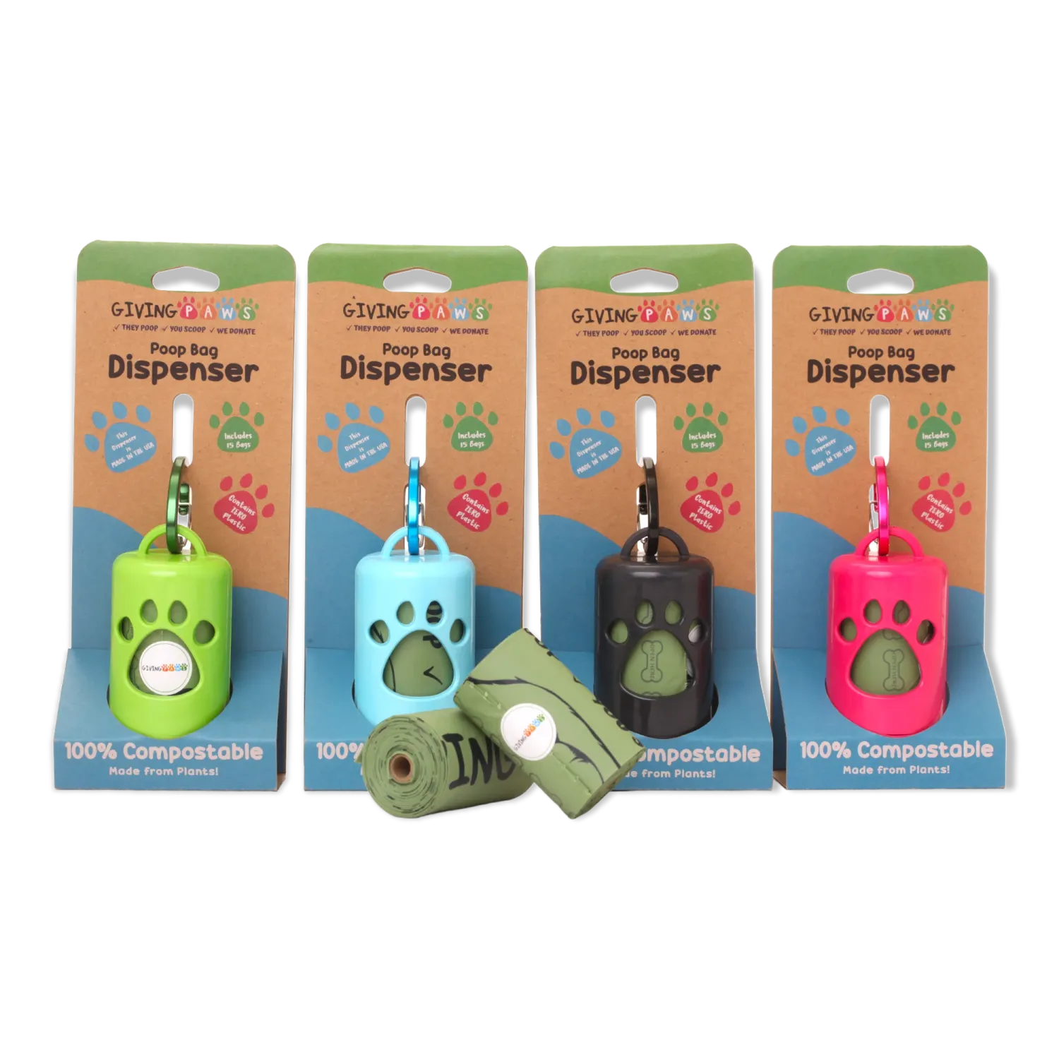 Green poop bag